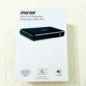 Miroir M190 Mini Projector, Battery-Powered, 1080p, USB - C Video & Charge